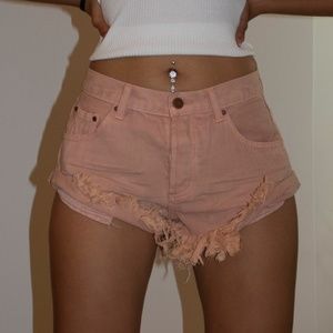 mustard seed Frayed Shorts